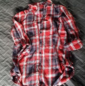 NoBo flannel plaid button down shirt
